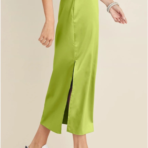 Lime green midi skirt-NEW - Picture 3 of 3